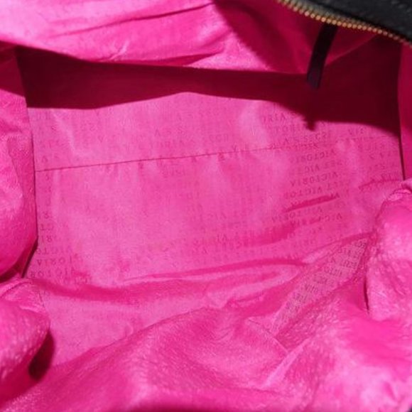 Victoria's Secret Bag Black Canvas Satchel - Picture 8 of 8